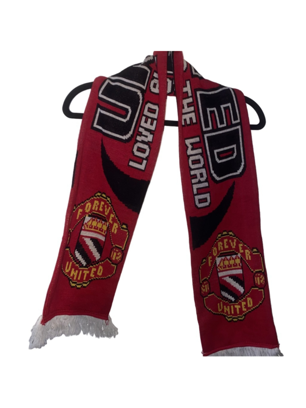 Manchester United Football Club Red and Black ‘Forever United’ Knit Scarf